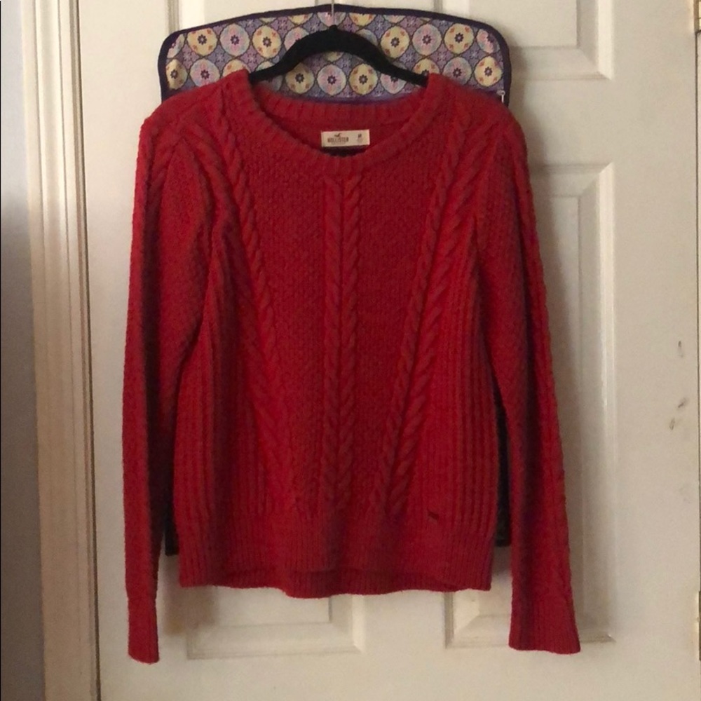 Hollister red sweater